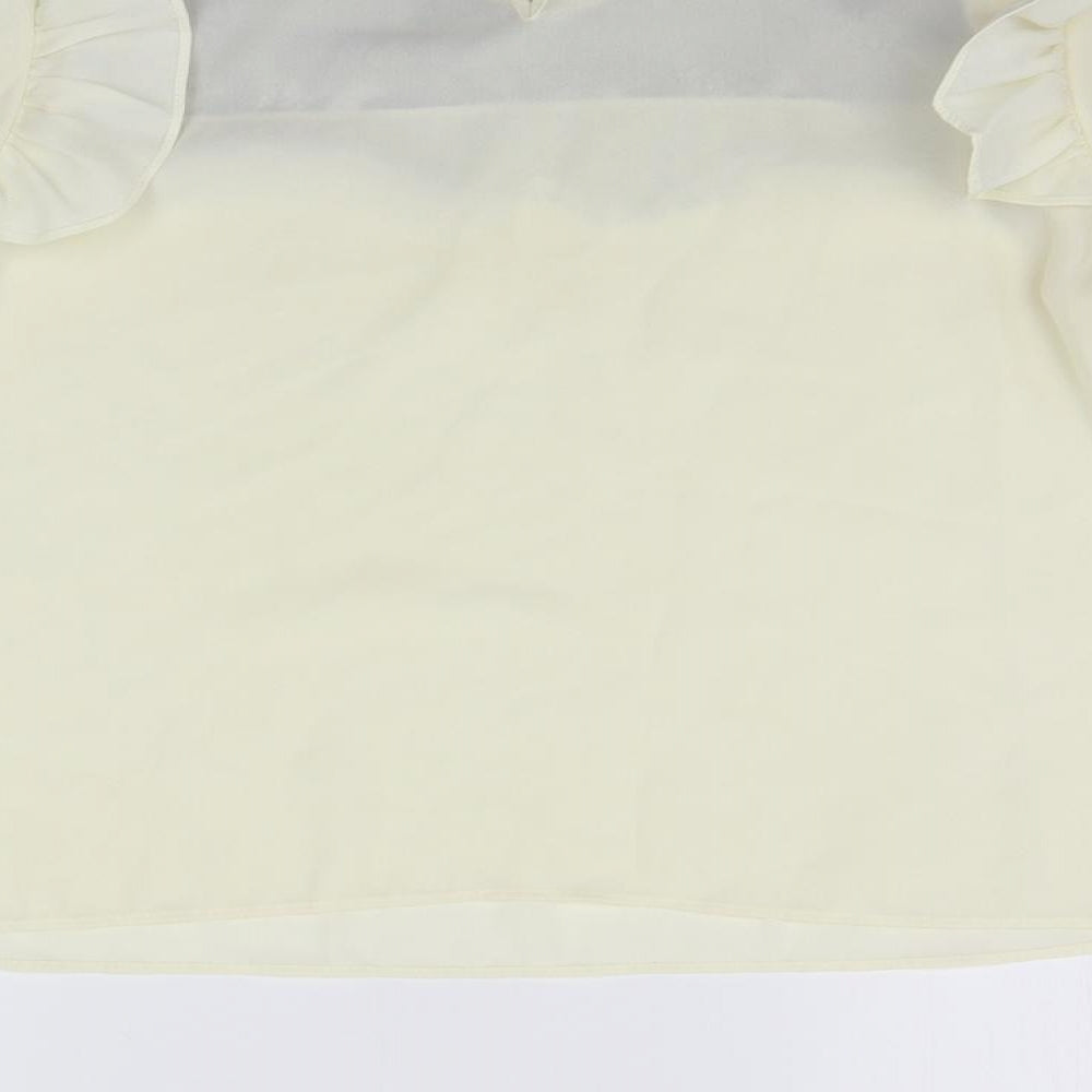 Zara Womens Yellow Geometric Basic Blouse Size S