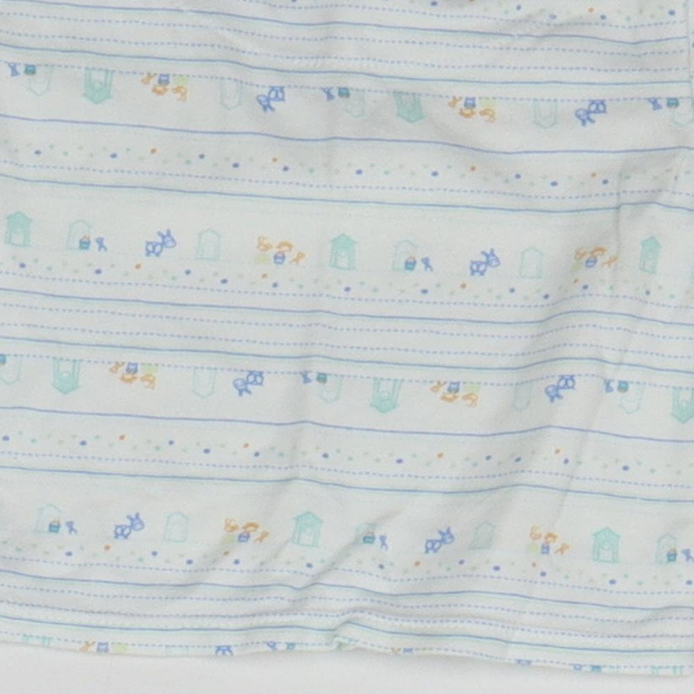 Marks & Spencer Baby White Geometric Basic T-Shirt Size 3-6 Months