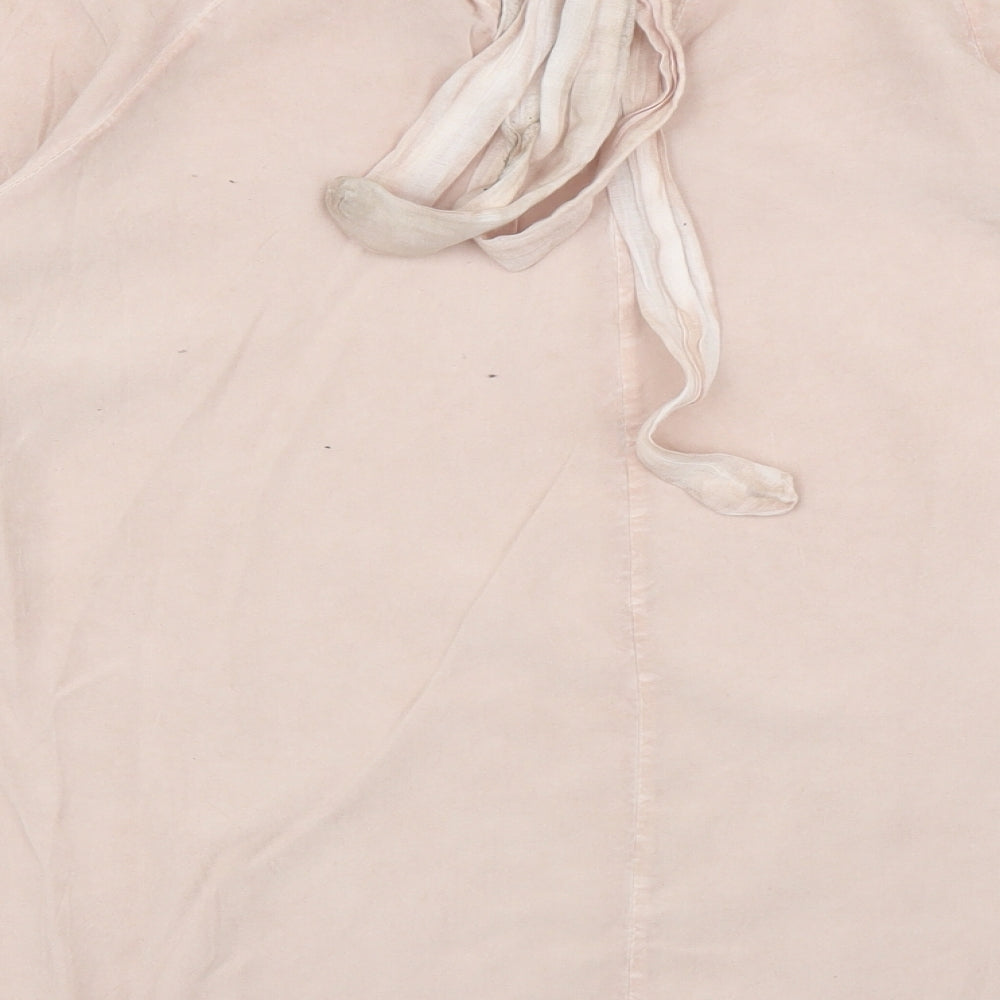 New Line Womens Pink Basic Blouse Size L
