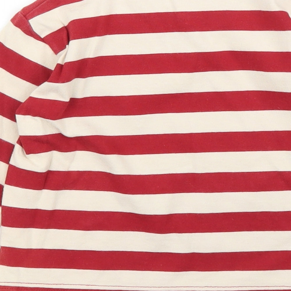 NEXT Girls Red Striped Basic T-Shirt Size 9-12 Months