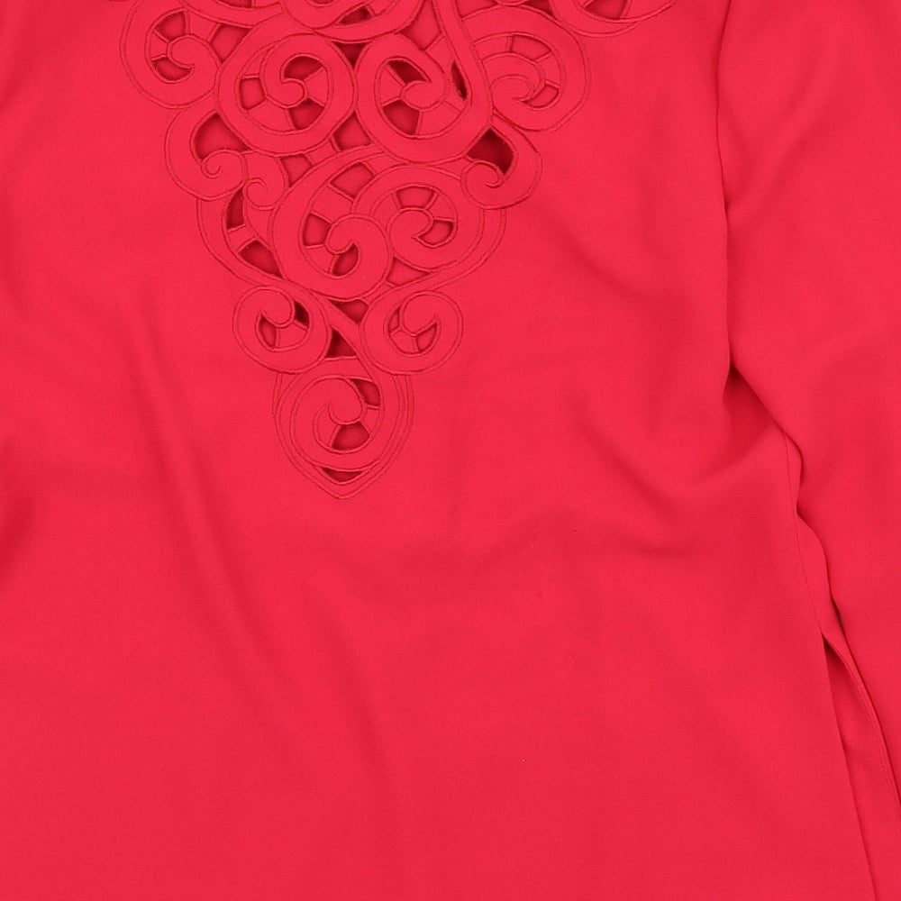 Gina Womens Red Jacket Size 12