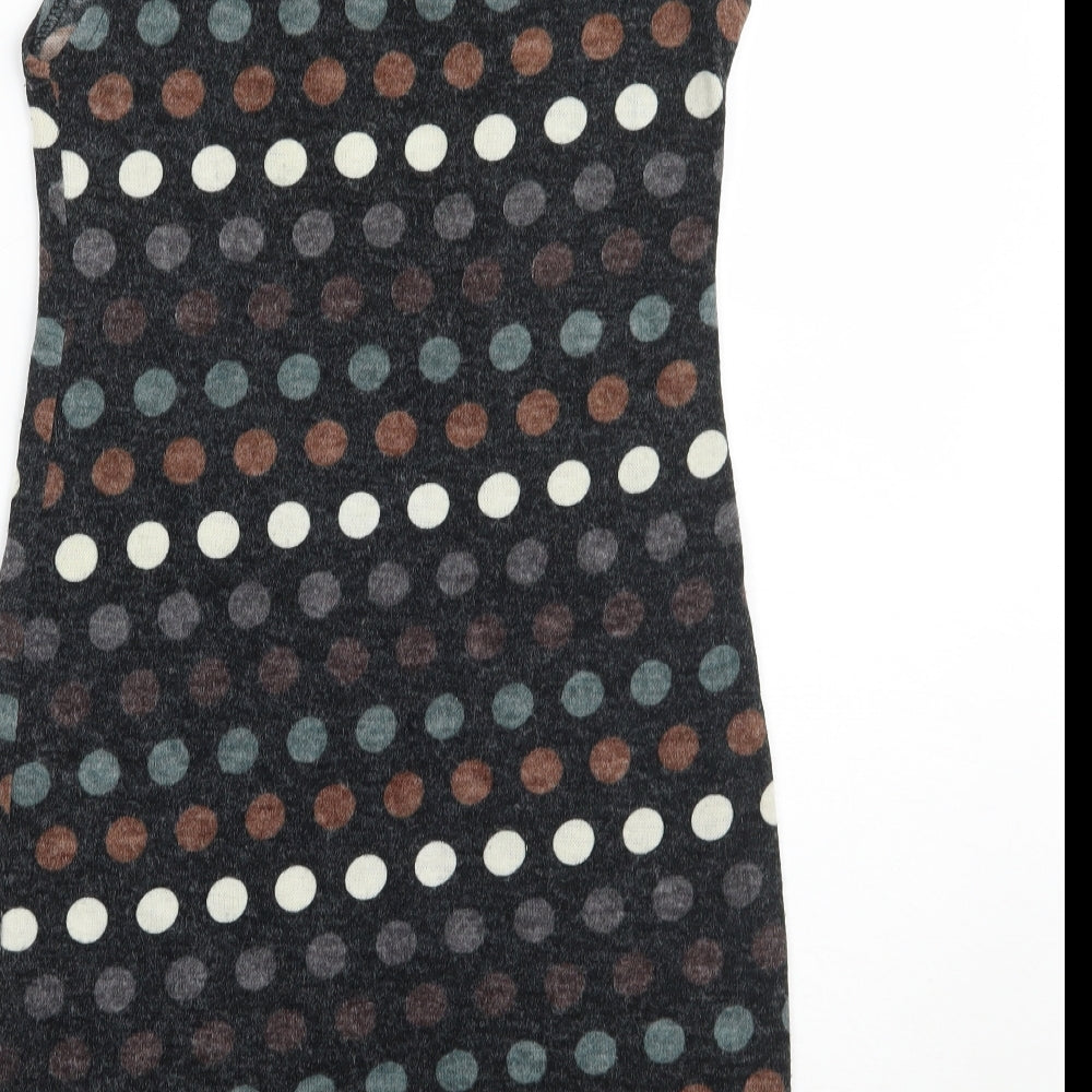 Rage Womens Black Polka Dot Jumper Dress Size 8