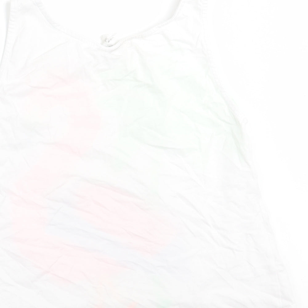 Zara Girls White Basic Tank Size 12 Years