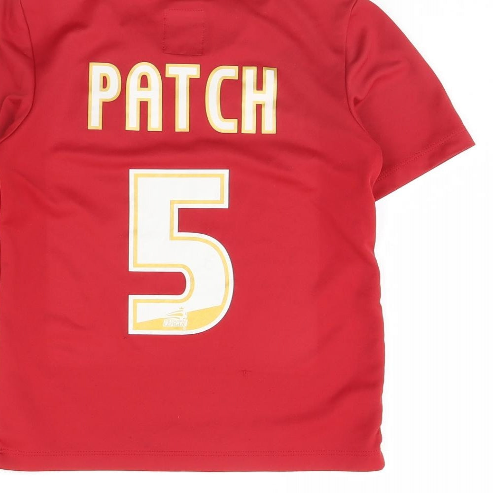 Preworn Boys Red Basic Polo Size 6 Years - patch