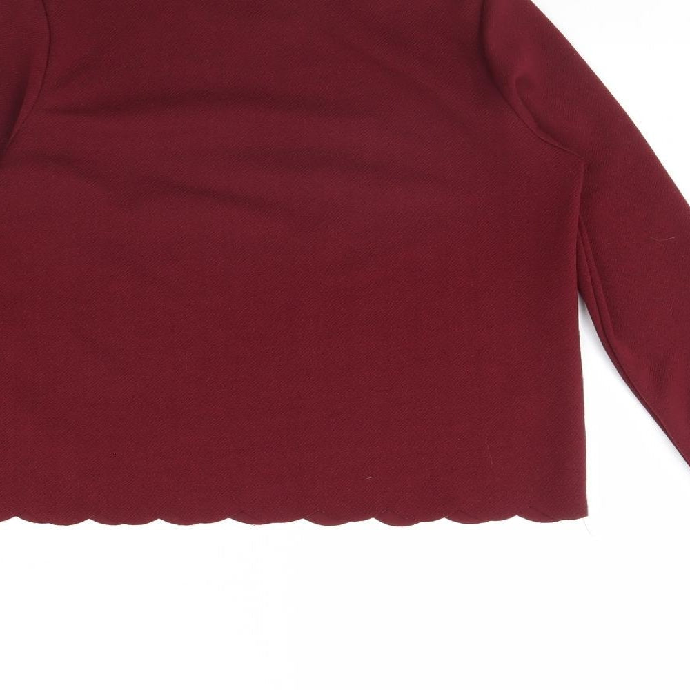 New Look Womens Red Basic Blouse Size 8