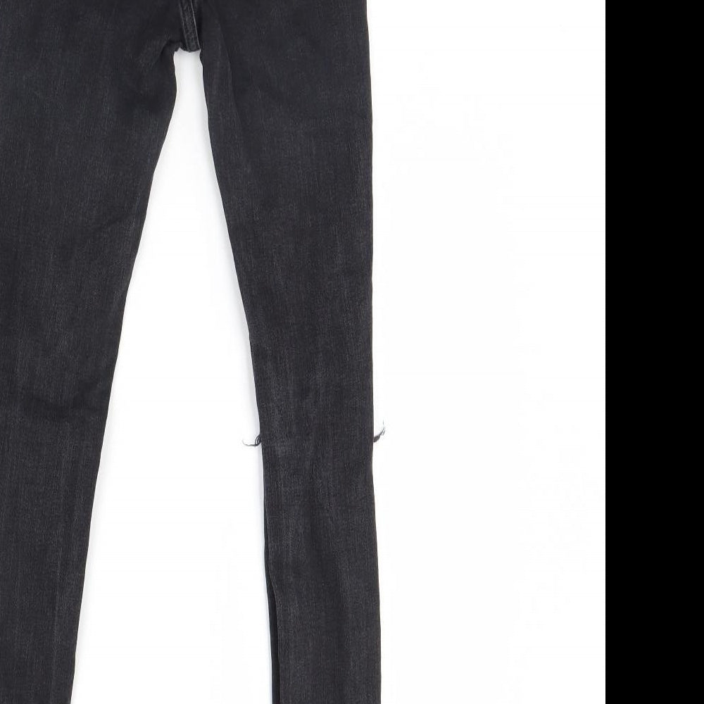 Denim & Co. Womens Black Denim Skinny Jeans Size 4 L28 in