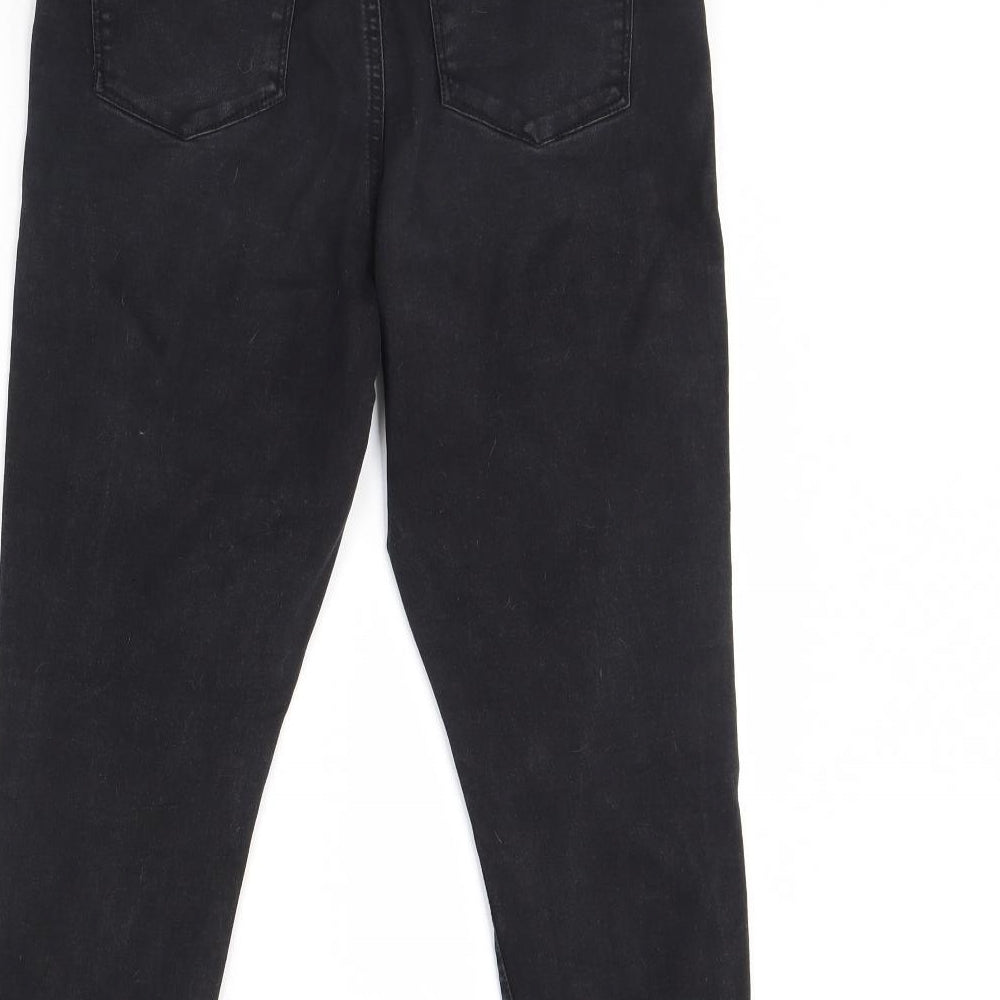 Denim & Co. Womens Black Denim Skinny Jeans Size 14 L26 in