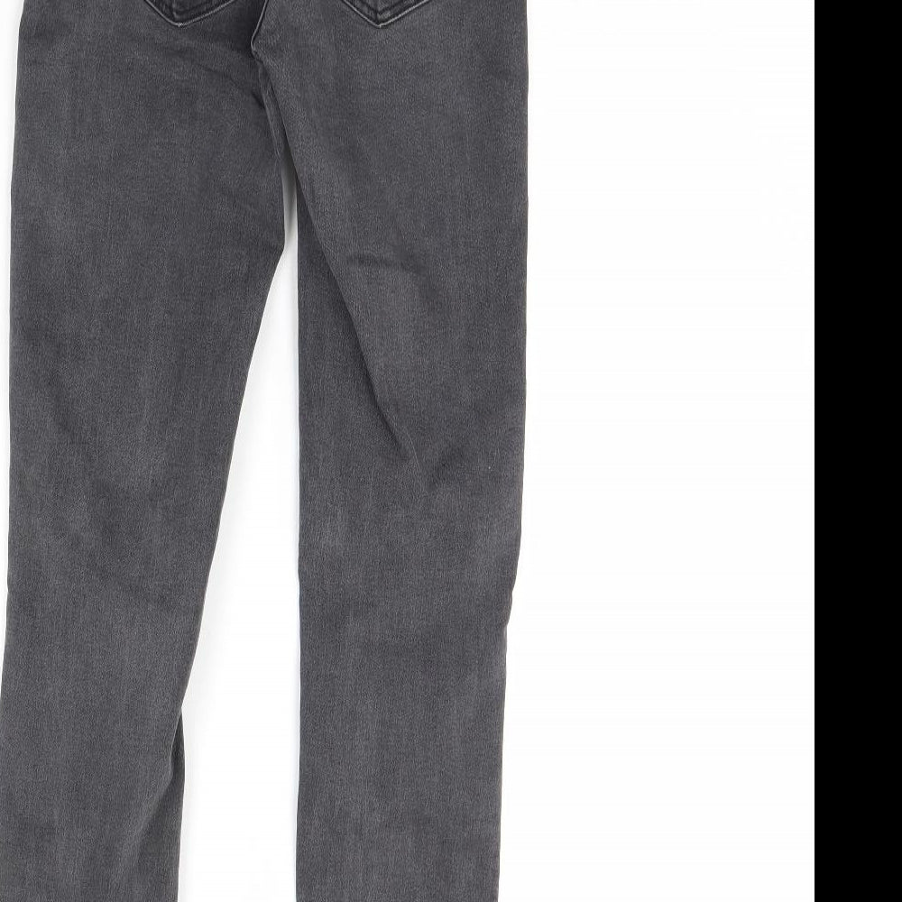 Zara Womens Grey Denim Skinny Jeans Size 8 L29 in