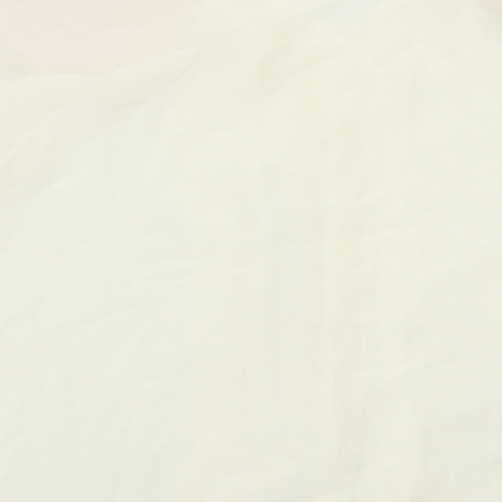 Preworn Womens Ivory Basic Button-Up Size 14
