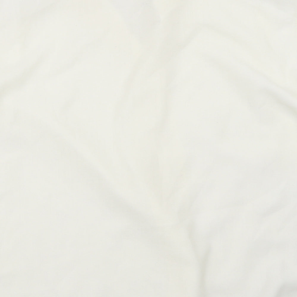 Sommermann Womens Ivory Basic Button-Up Size 14