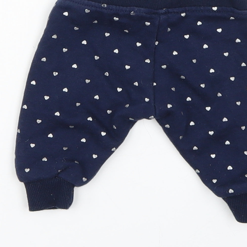 Primark Baby Blue Geometric Jogger Trousers Size 0-3 Months