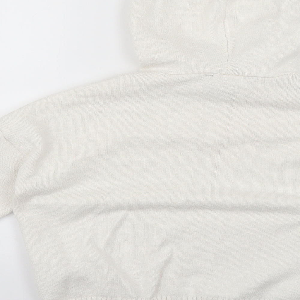 Lipsy Womens White Pullover Hoodie Size S