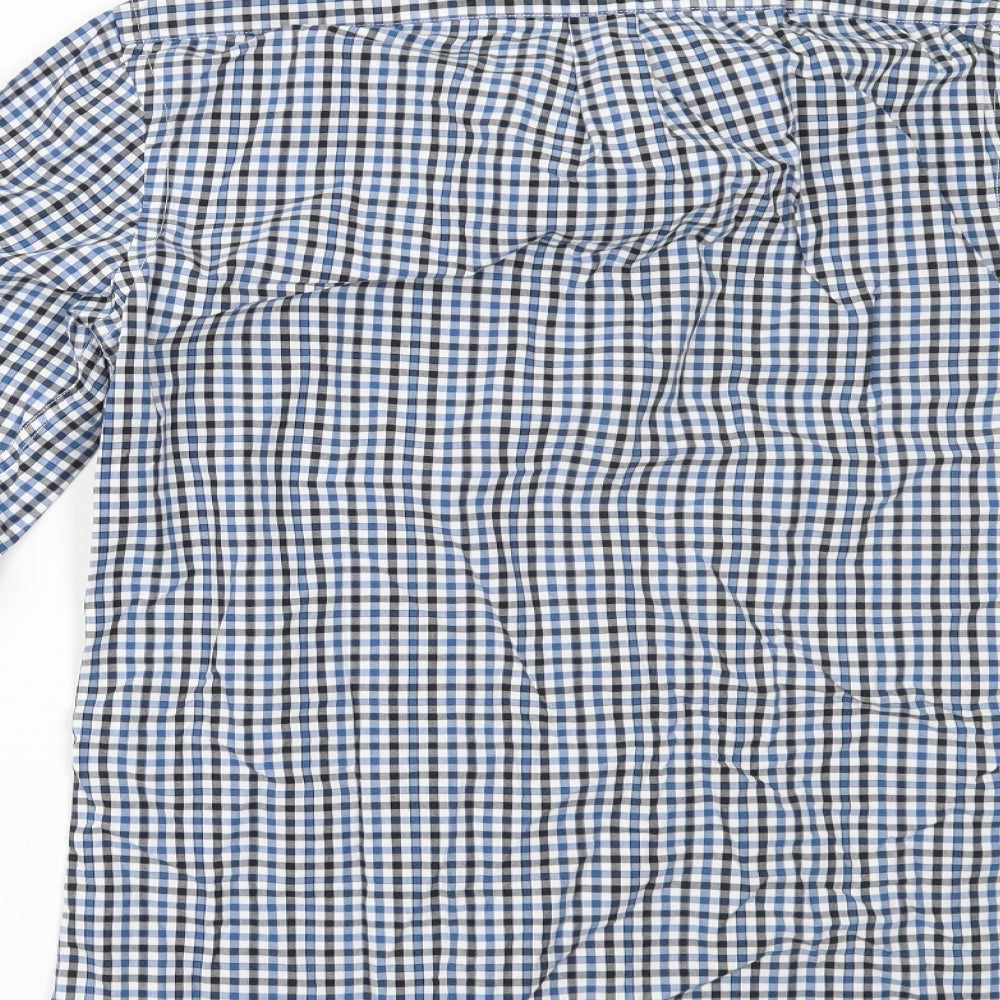 Gap Mens Blue Check Button-Up Size M