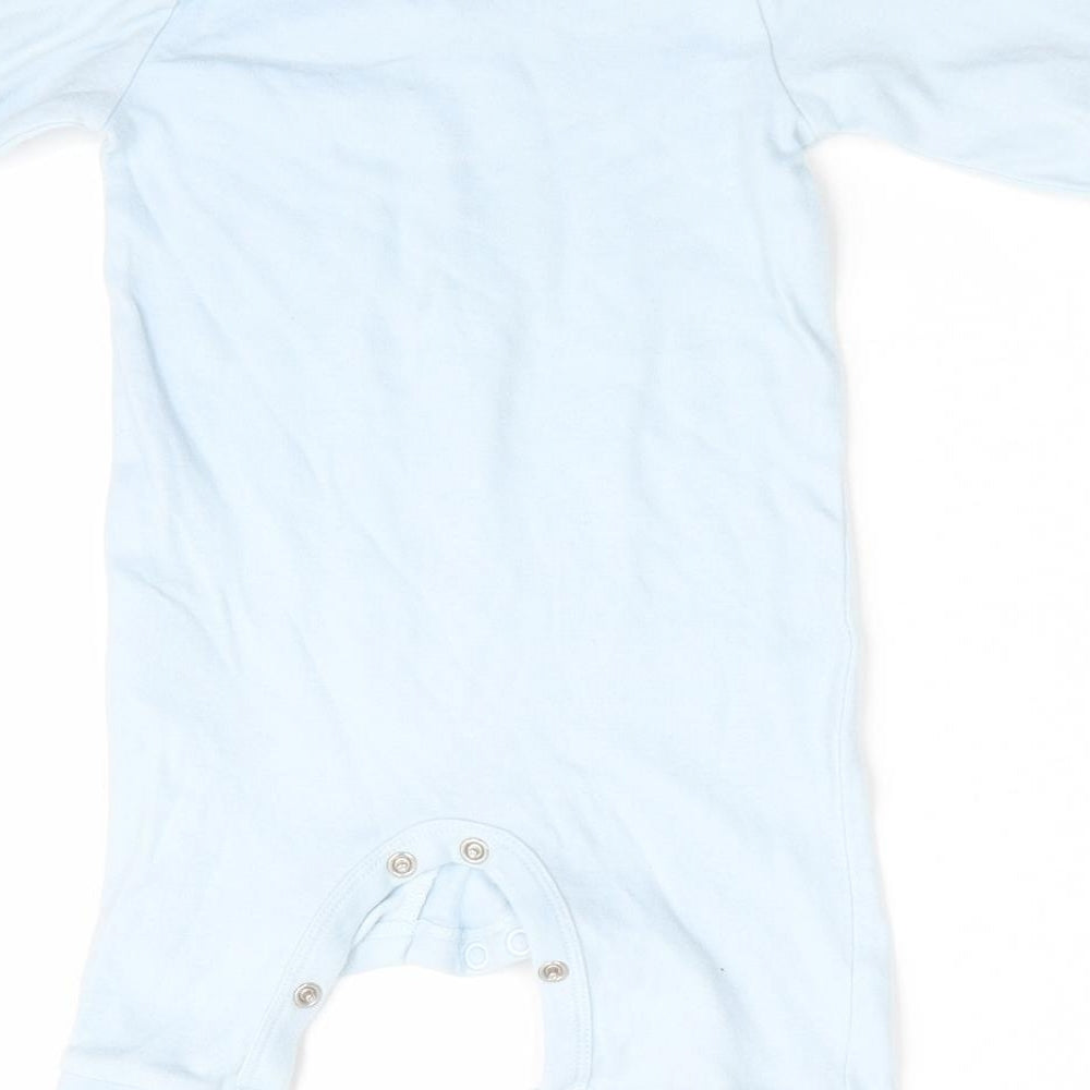 Blue Zoo Boys Blue Solid One Piece Size 3-6 Months - I wake up awesome