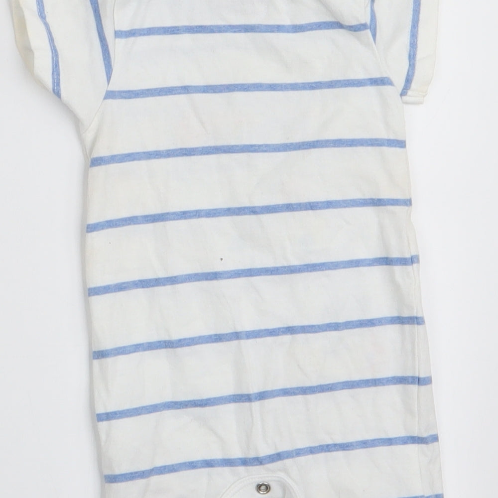 Blue Zoo Boys Blue Animal Print Romper One-Piece Size 3-6 Months - Daddy & Me