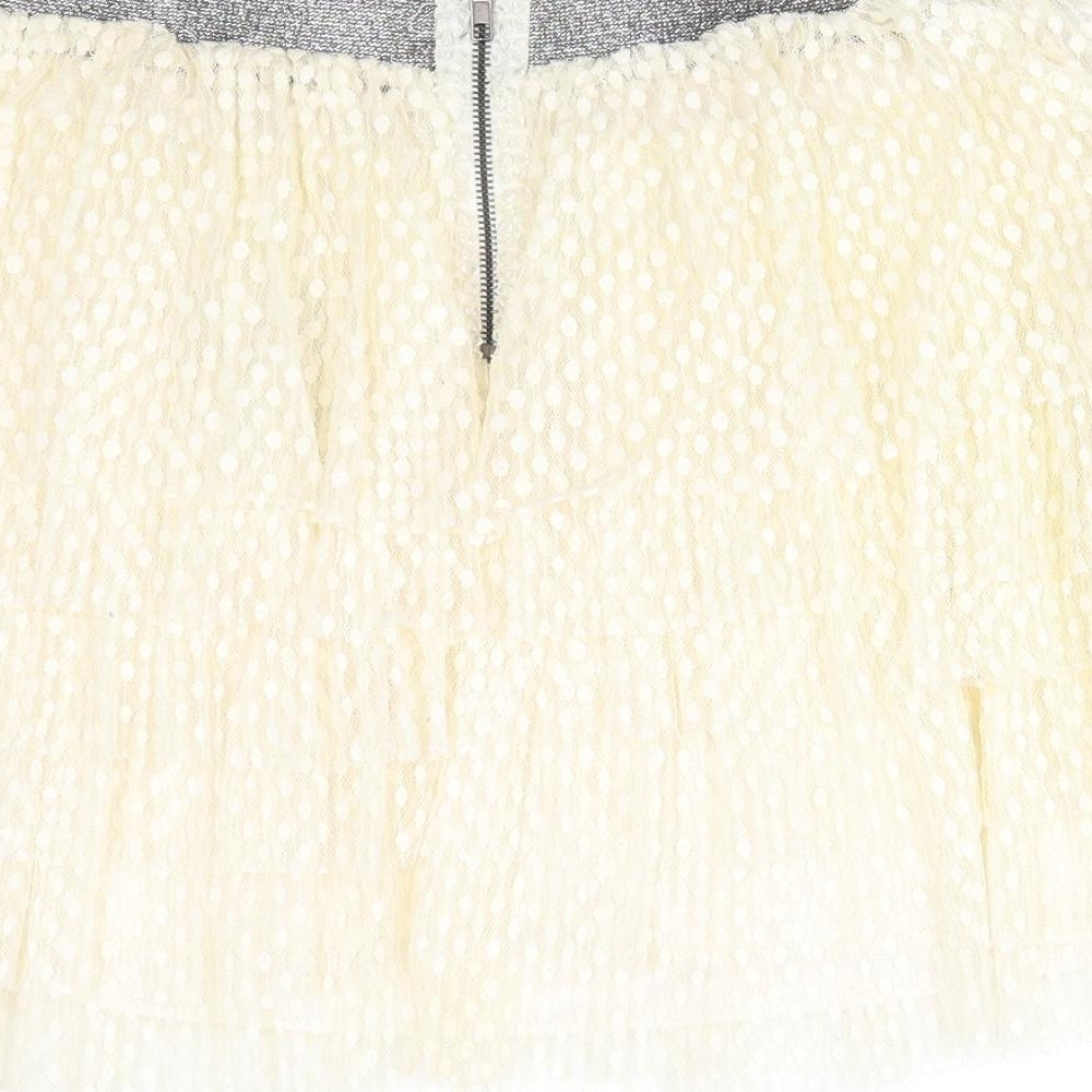 A wear Womens White A-Line Skirt Size L - layered