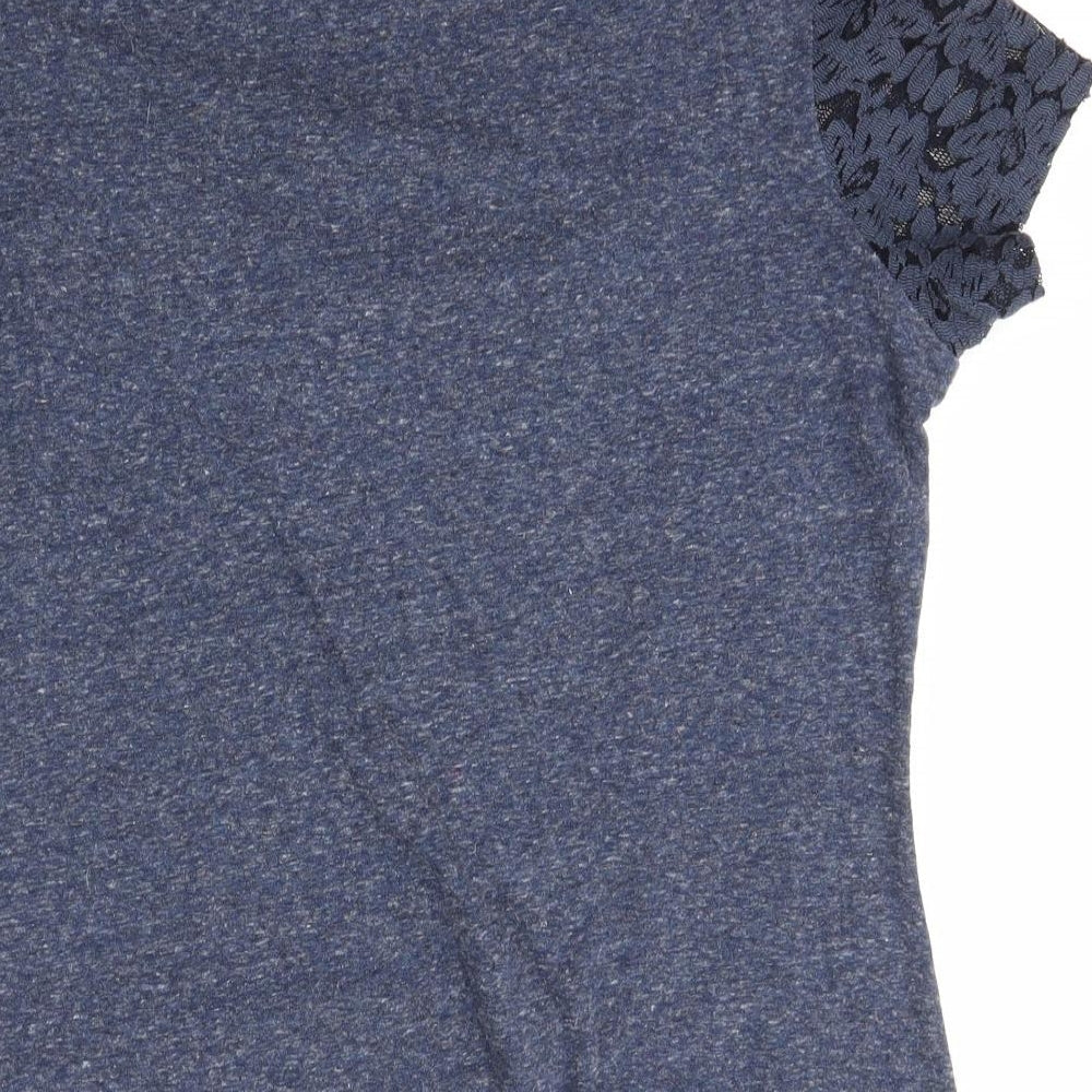 PAYNE STUDIO Womens Blue Basic T-Shirt Size 12
