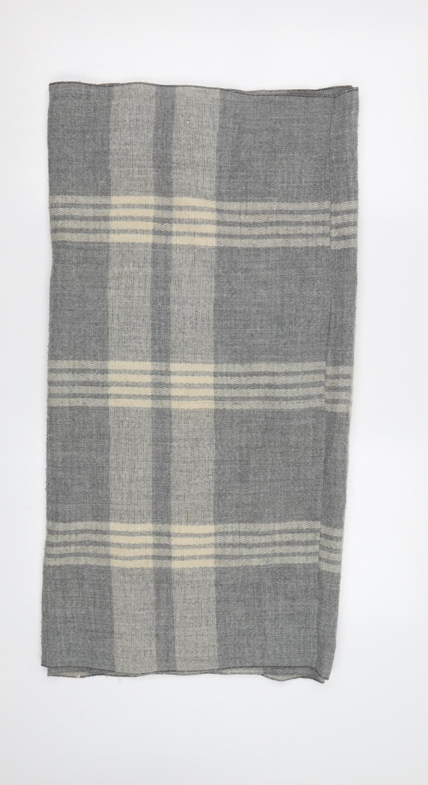 Preworn Womens Grey Check Shawl/Wrap