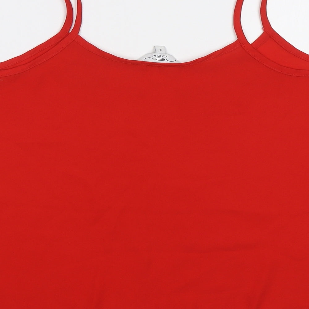 New Look Womens Red Basic Tank Size 8