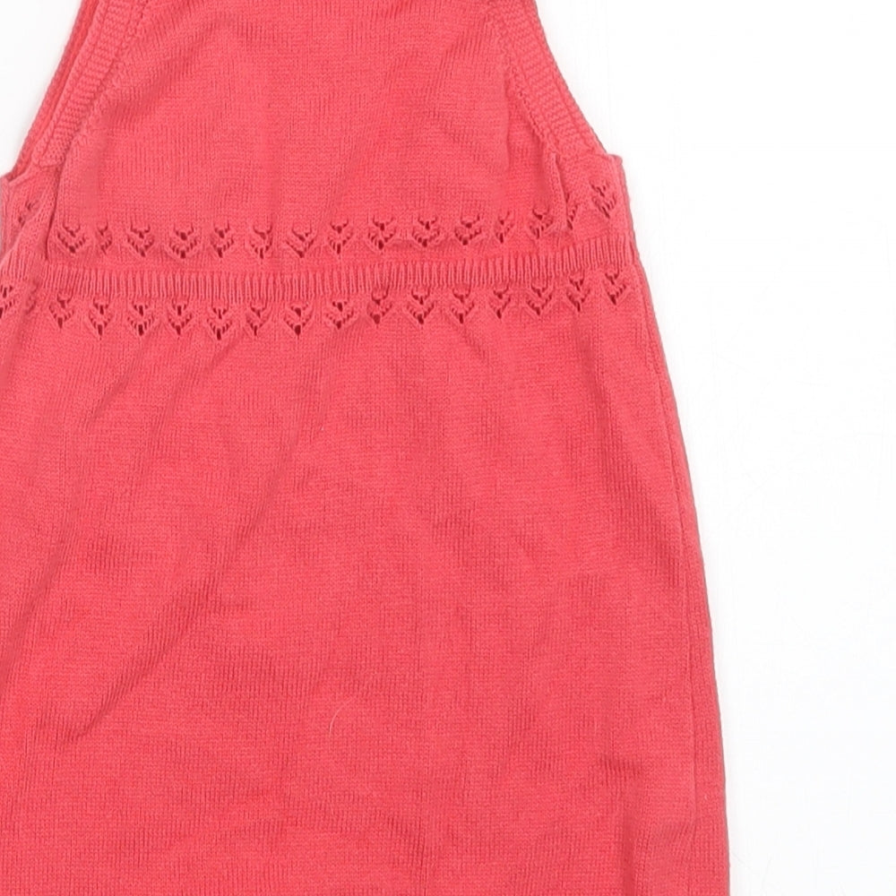 TU Girls Red Jumper Dress Size 6-9 Months