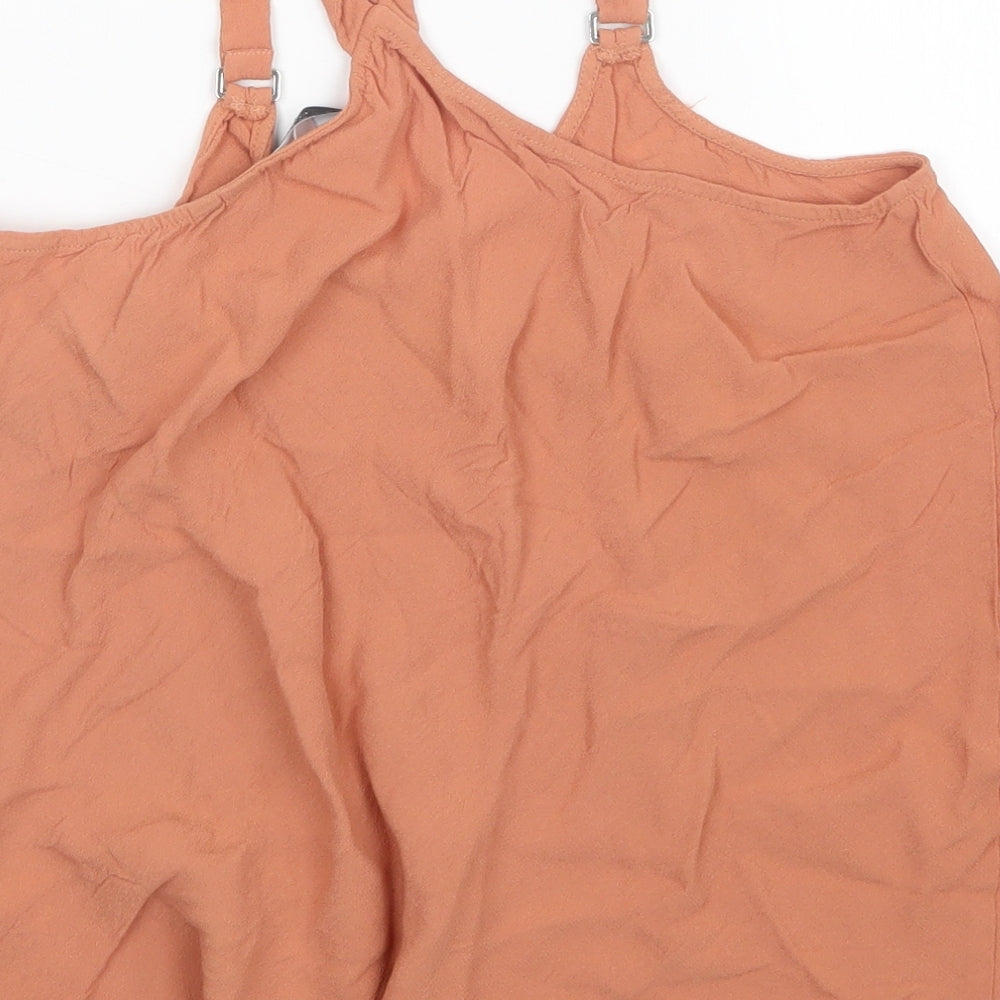 New Look Womens Orange Basic Tank Size 8