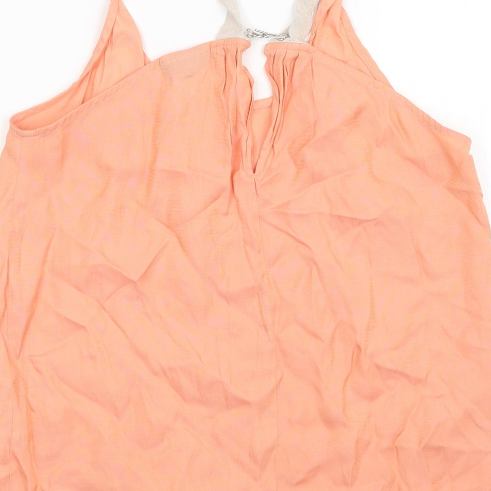 Topshop Womens Orange Basic Tank Size 8