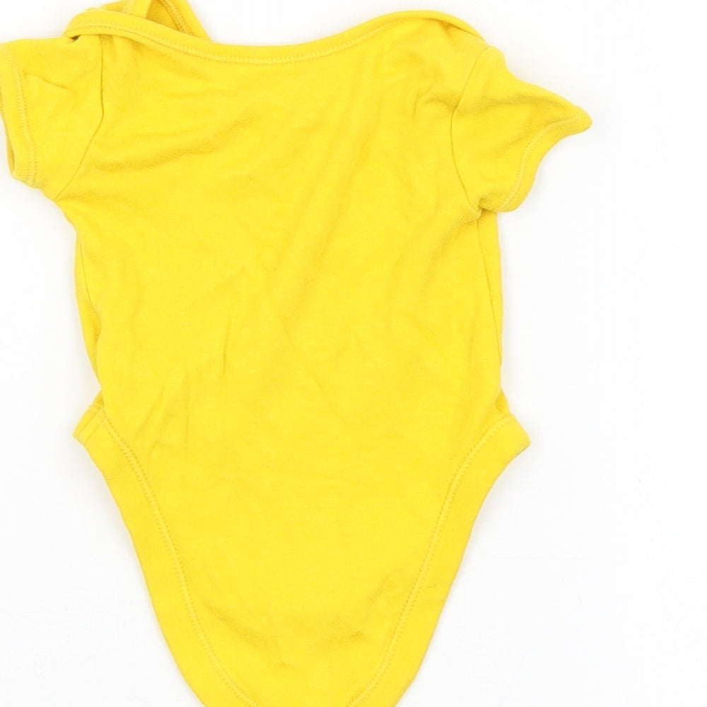 George Baby Yellow Babygrow One-Piece Size 0-3 Months - DINOSAURS