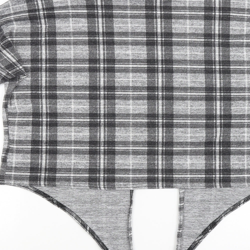 New Look Womens Grey Check Pullover Jumper Size S