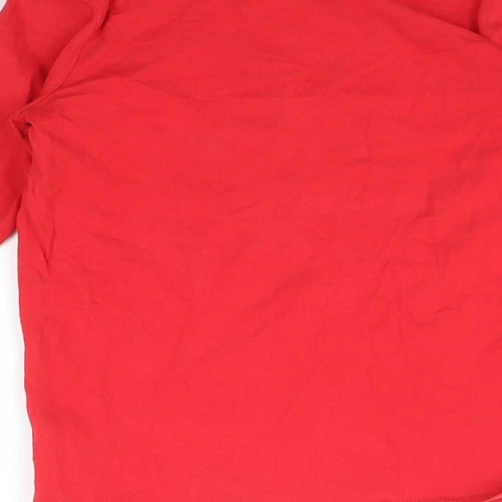 NEXT Girls Red Basic T-Shirt Size 9 Years - Christmas
