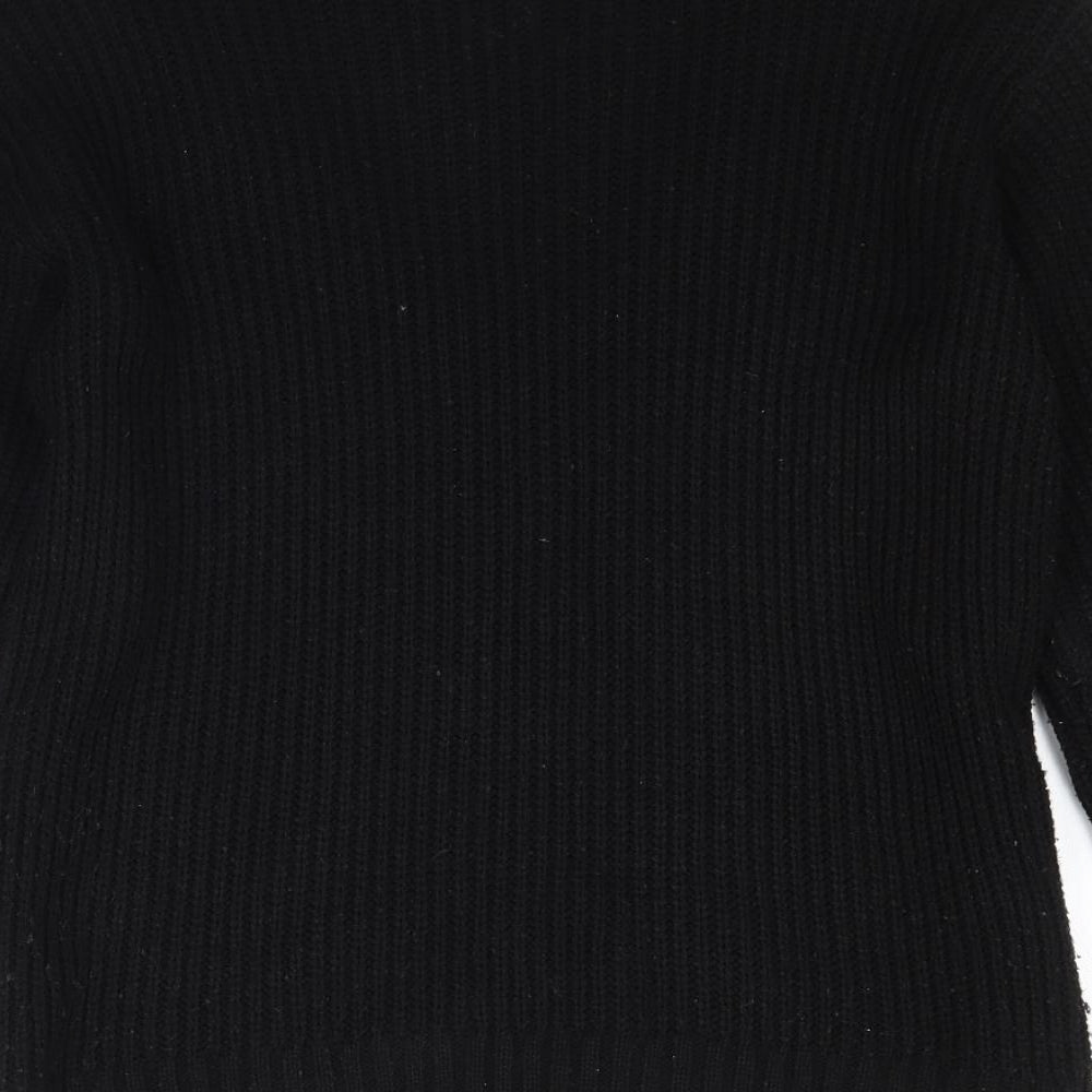 Select Womens Black Knit Pullover Jumper Size 10