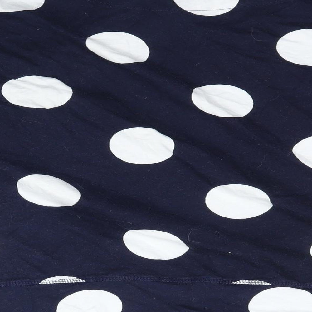 Next Womens Blue Polka Dot Top Pyjama Top Size M