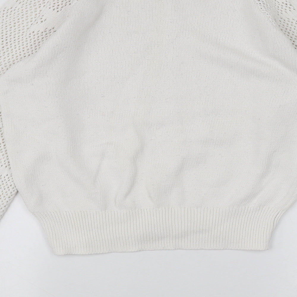 Marks & Spencer Womens White Pullover Jumper Size S