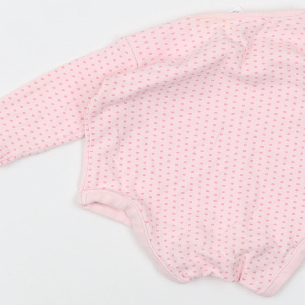 TU Baby Pink Polka Dot Babygrow One-Piece Size 0-3 Months
