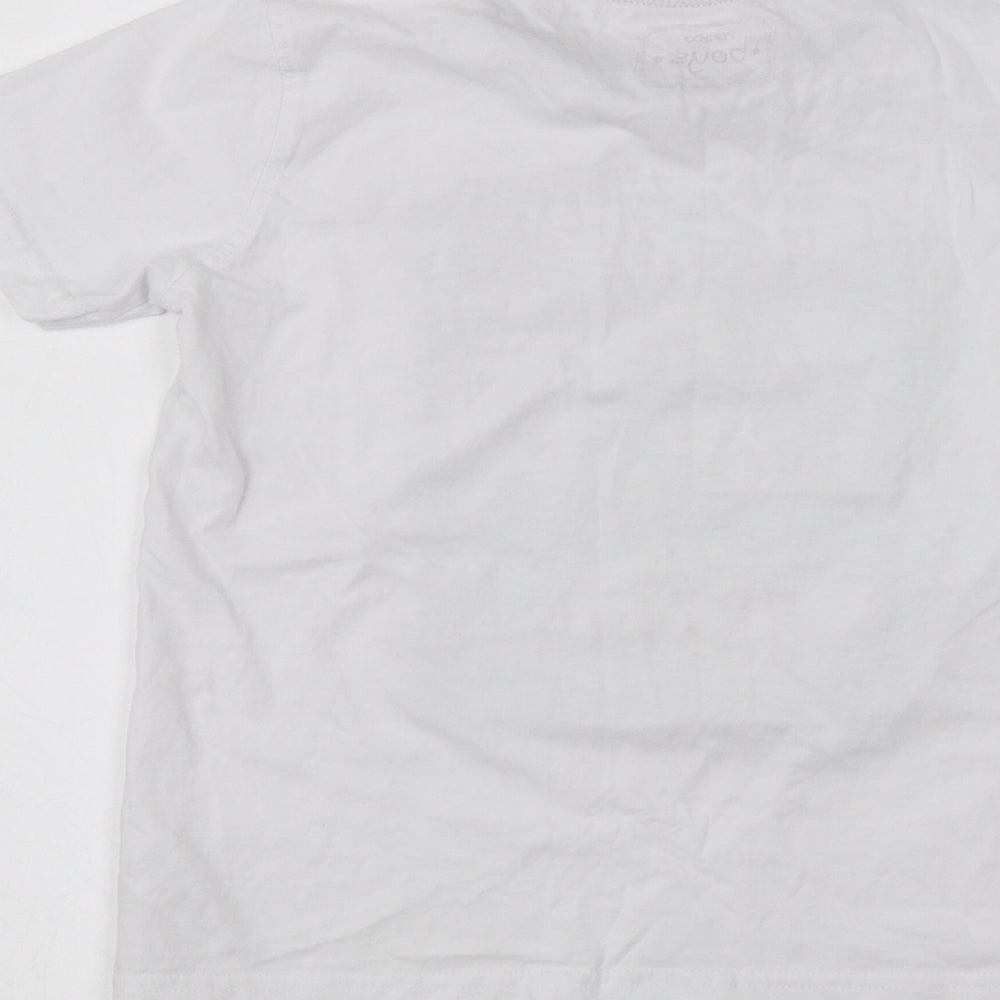 PEP&CO Boys White Basic T-Shirt Size 9-10 Years