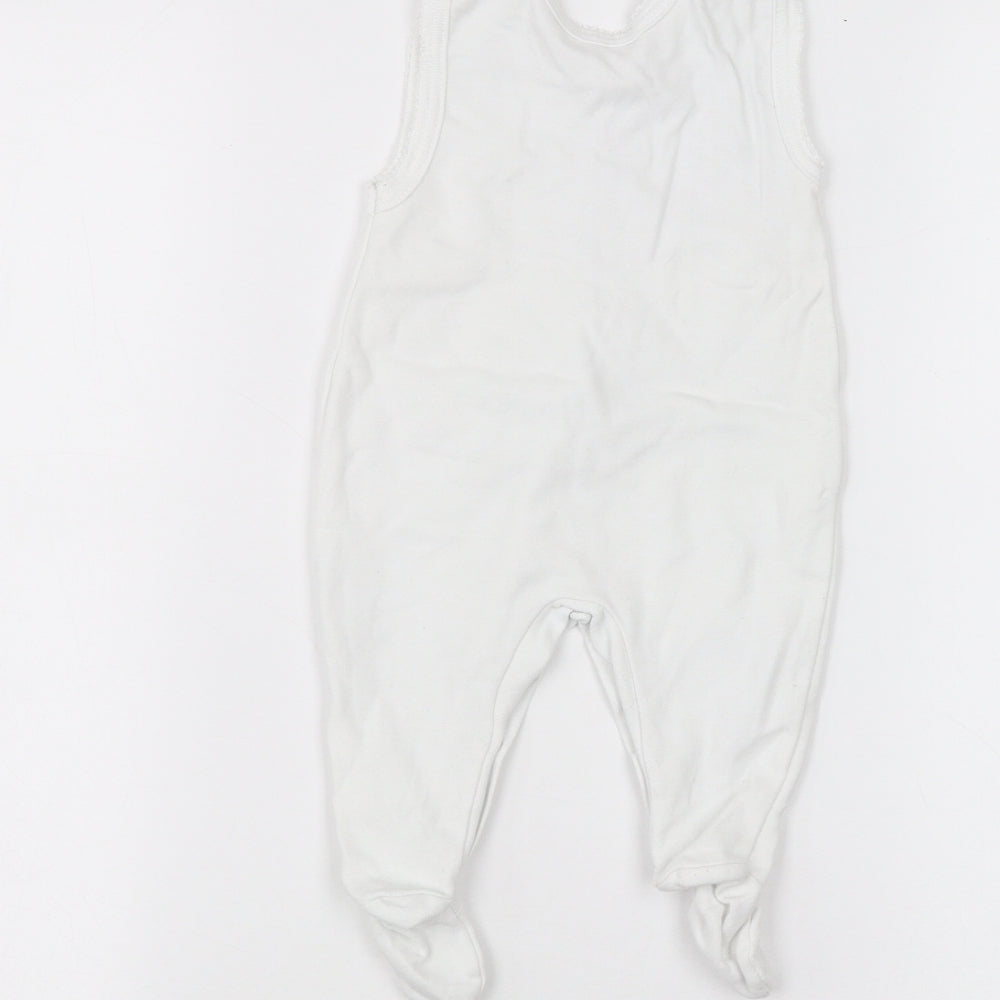Gamex Baby White Coverall One-Piece Size 6-9 Months