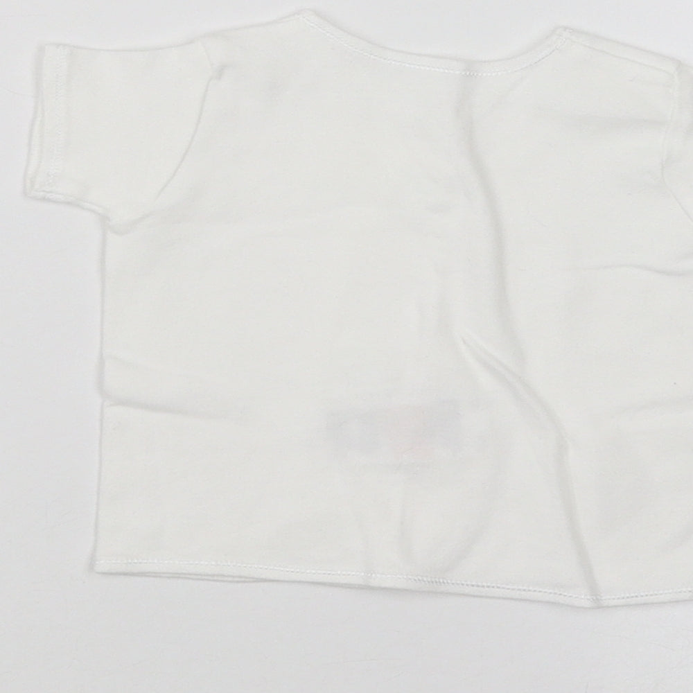Mothercare Baby White Basic T-Shirt Size 3-6 Months