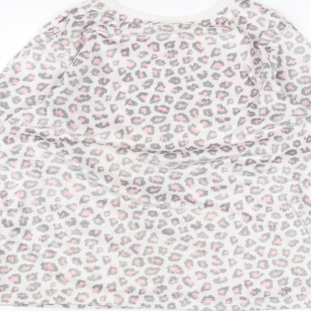 George Womens Pink Animal Print Basic T-Shirt Size 8