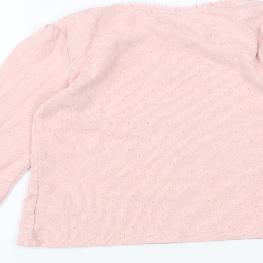 NEXT Girls Pink Basic T-Shirt Size 6 Years