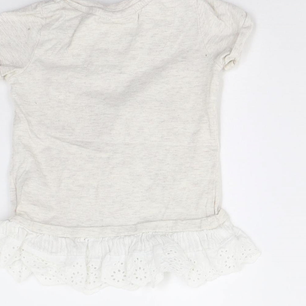 Next Baby Beige Basic T-Shirt Size 3-6 Months
