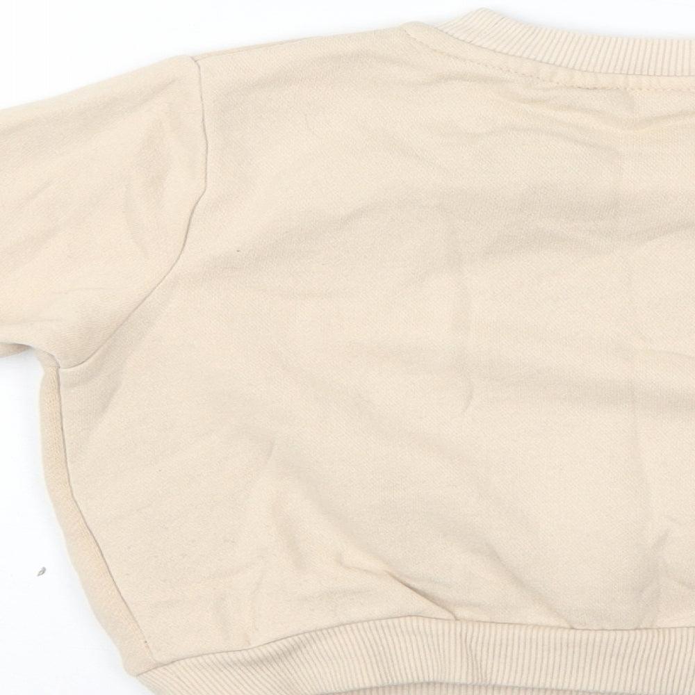 H&M Girls Beige Pullover Sweatshirt Size 2-3 Years