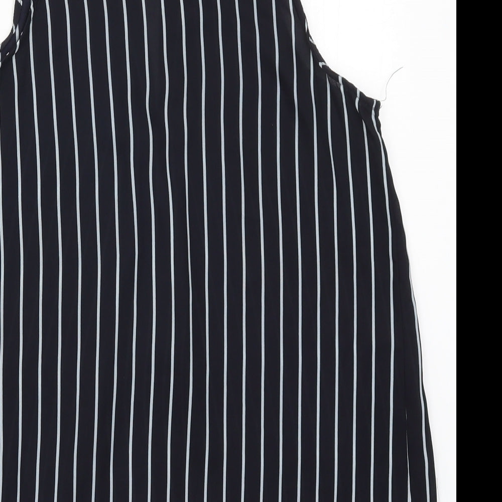 Atmosphere Womens Blue Striped Basic Tank Size 10