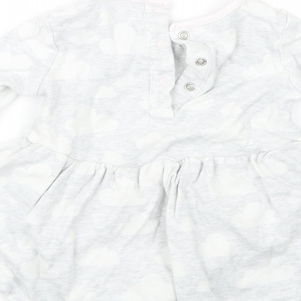 NEXT Girls Grey T-Shirt Dress Size 6-9 Months