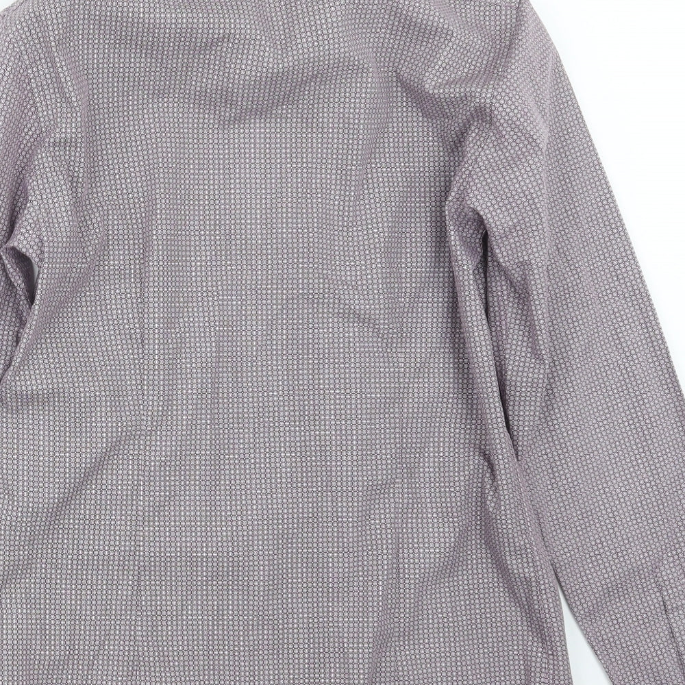 Debenhams Mens Purple Button-Up Size 14.5