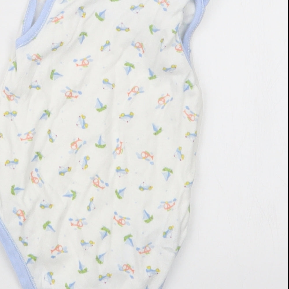 Nursery Time Boys Blue Geometric Babygrow One-Piece Size 6-9 Months