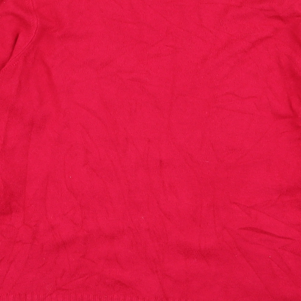 Preworn Womens Pink Rayon Pullover Jumper Size 12