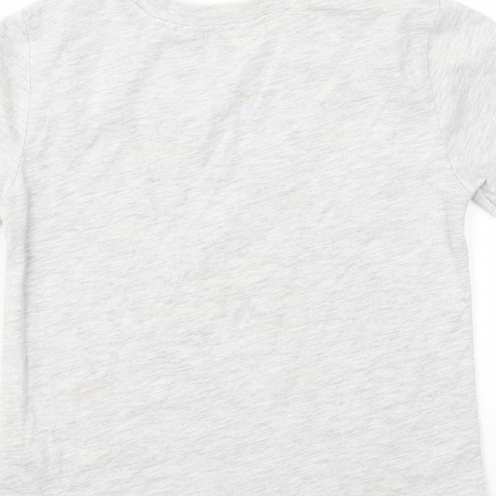 H&M Girls Grey Basic T-Shirt Size 5-6 Years