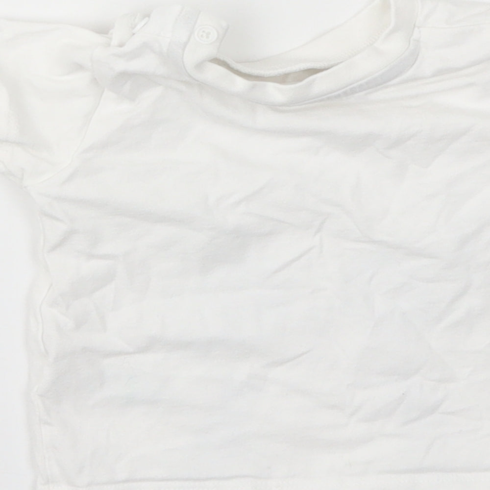 Matalan Girls White Basic T-Shirt Size 3-6 Months