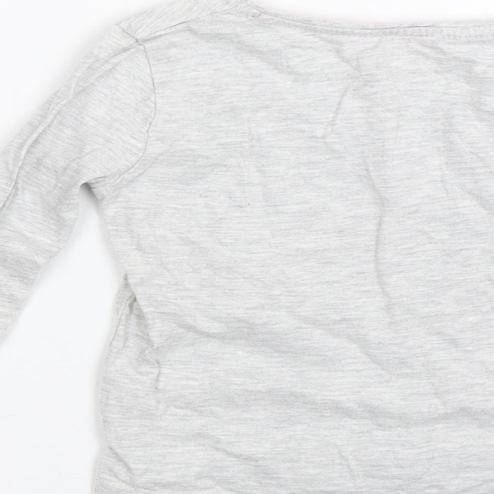 Primark Girls Grey Top Pyjama Top Size 2-3 Years - Penguin