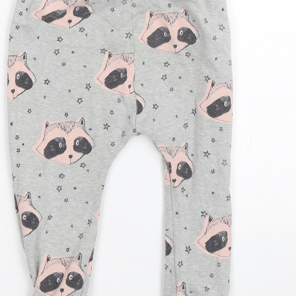 Next Girls Green Polka Dot Cami Pyjama Pants Size 2-3 Years - Raccoons
