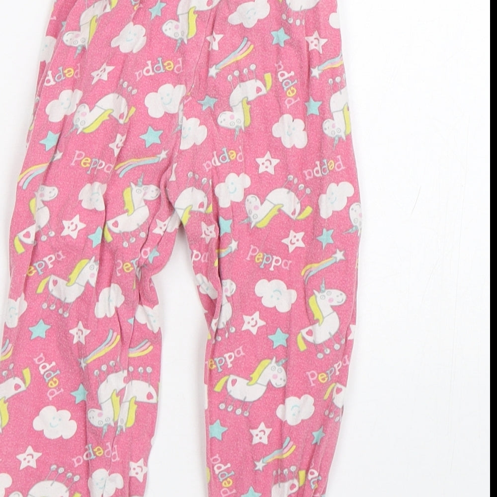 M&Co Girls Pink Cami Pyjama Pants Size 2-3 Years - Peppa pig